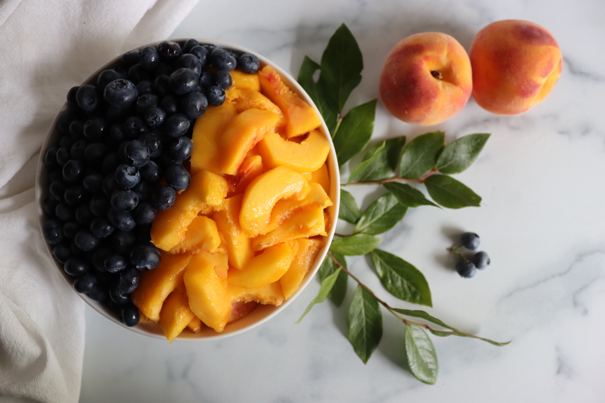 Ingredients for Blueberry Peach Jam