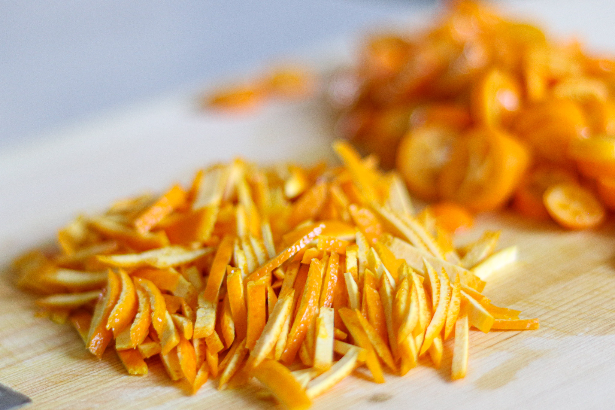 Orange Peels for Kumquat Marmalade