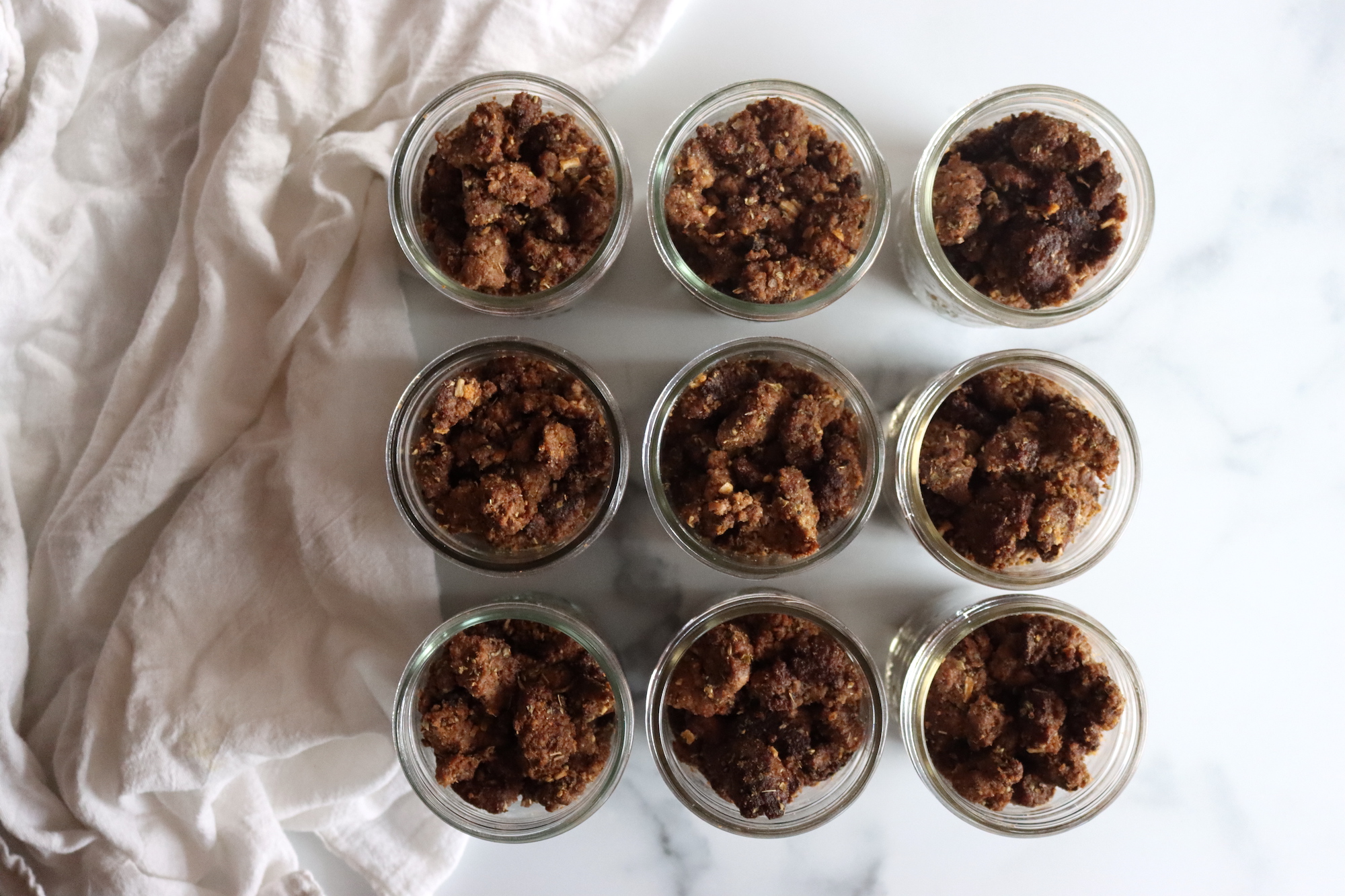 Loading Jars for Canning Taco Meat