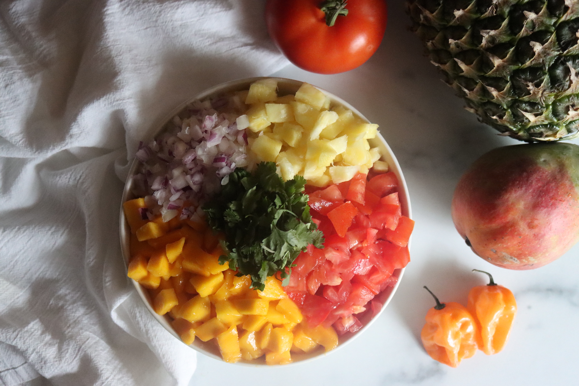 Pineapple Mango Salsa Ingredients