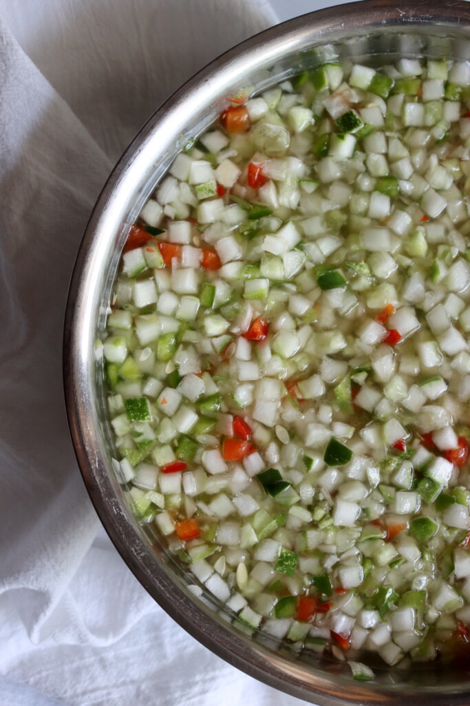 Making Sweet Pickle Relish