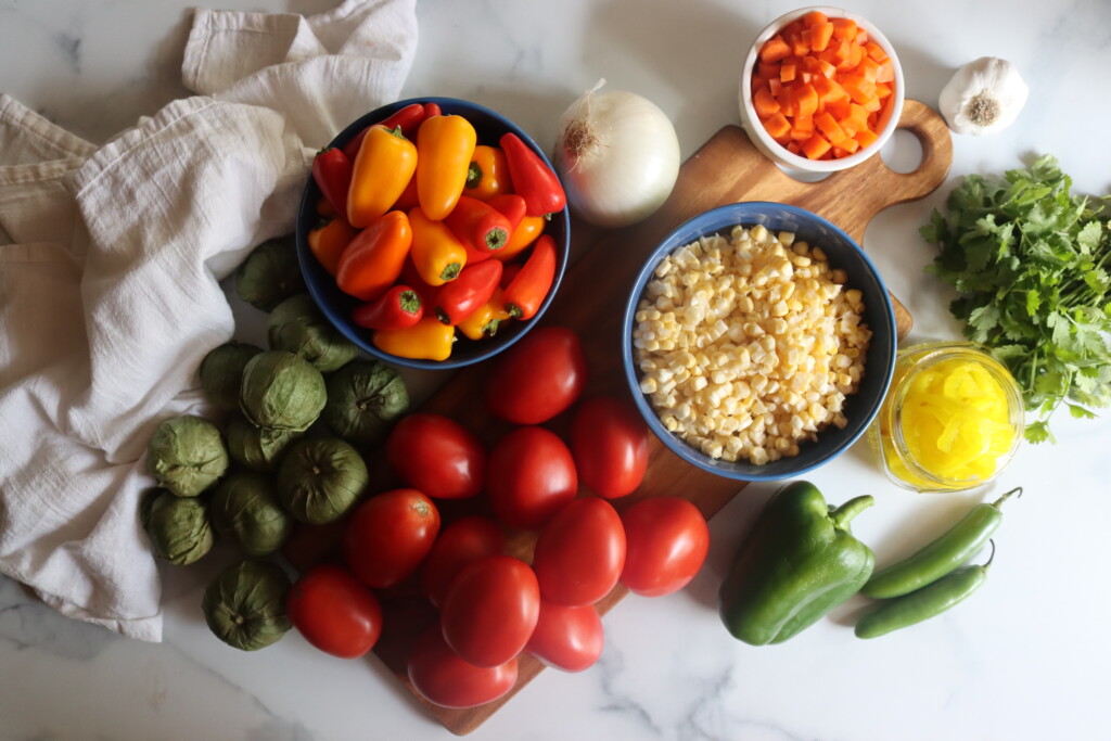 Ingredients for Southwestern Vegetable Soup