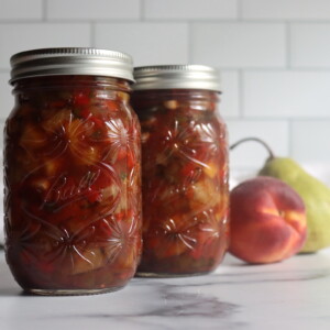 Summer fruit Salsa Peach Pear