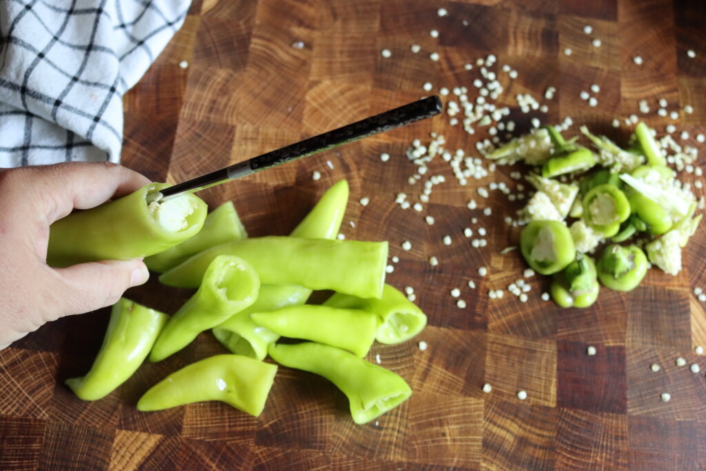 Cleaning Banana Peppers