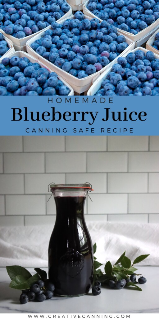 Homemade blueberry juice