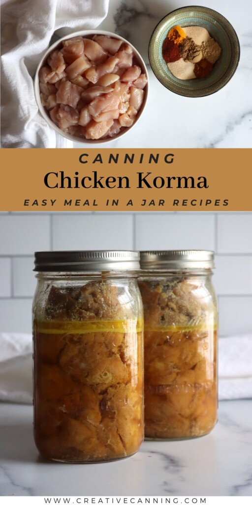 Canning Chicken Korma Meal