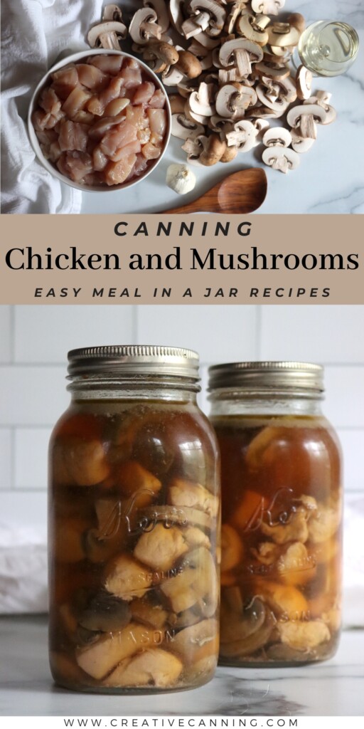 Pressure Canning Chicken and Mushrooms