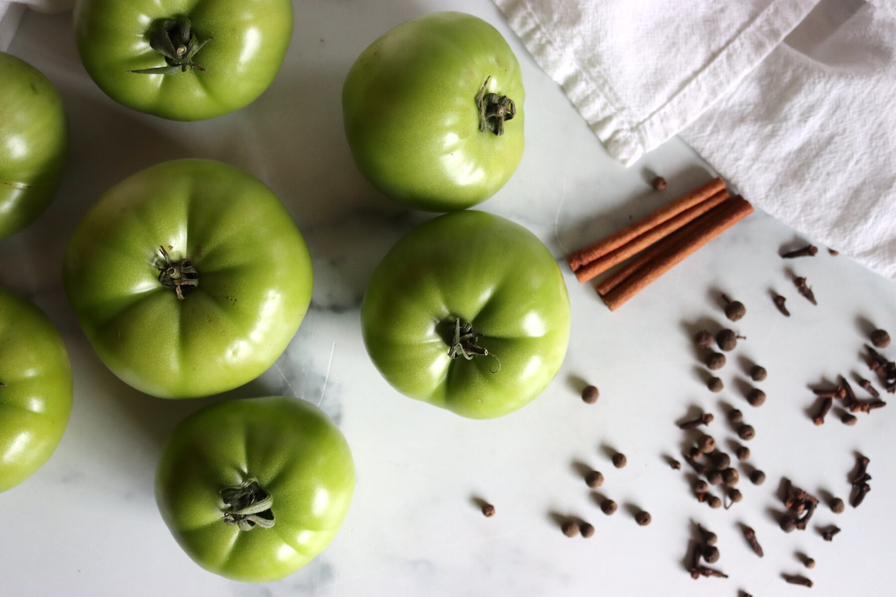 Sweet Pickled Green Tomatoes