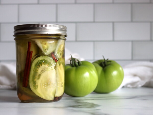 Sweet Pickled Green Tomatoes