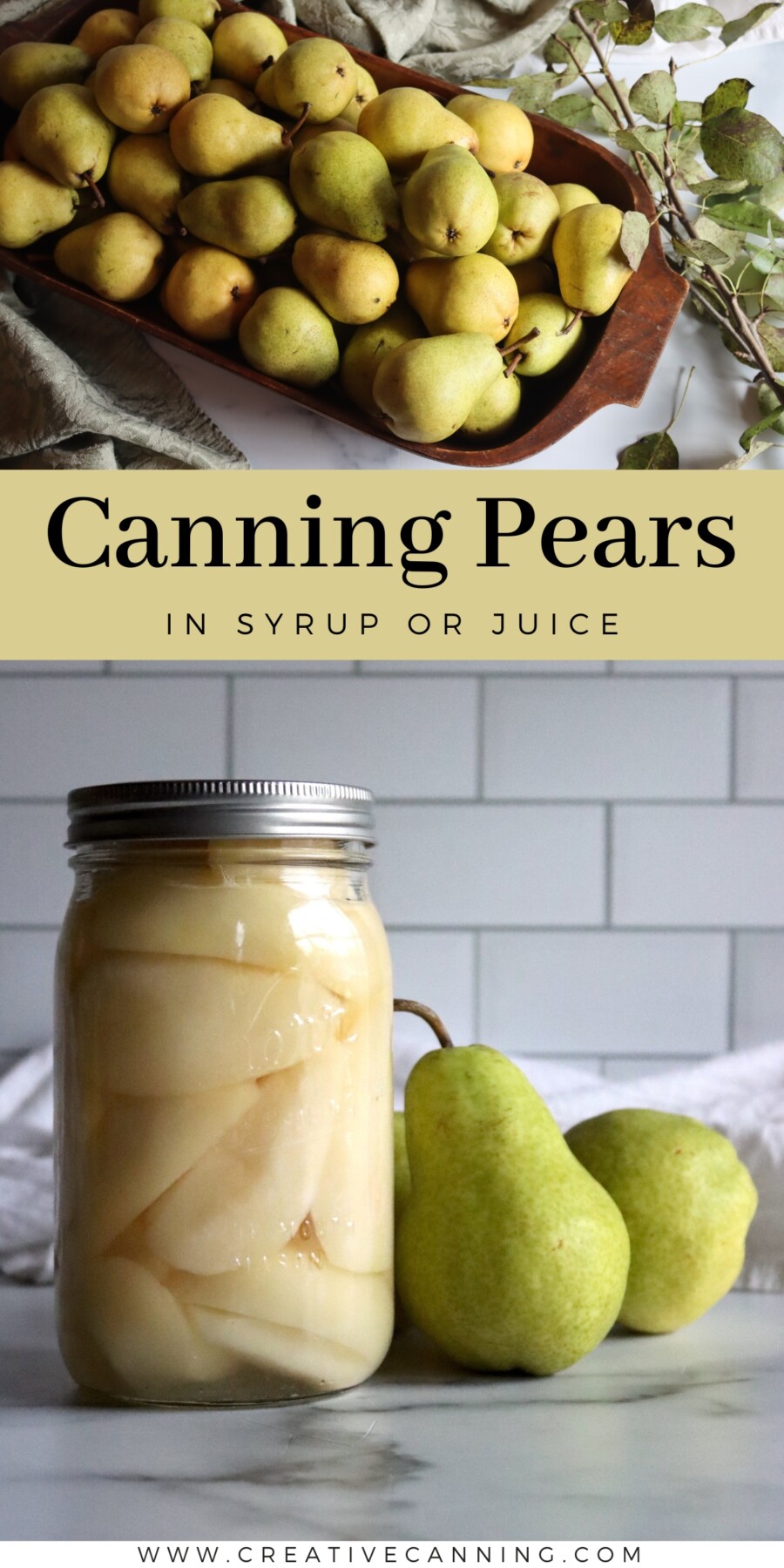 Waterbath Canning Pears