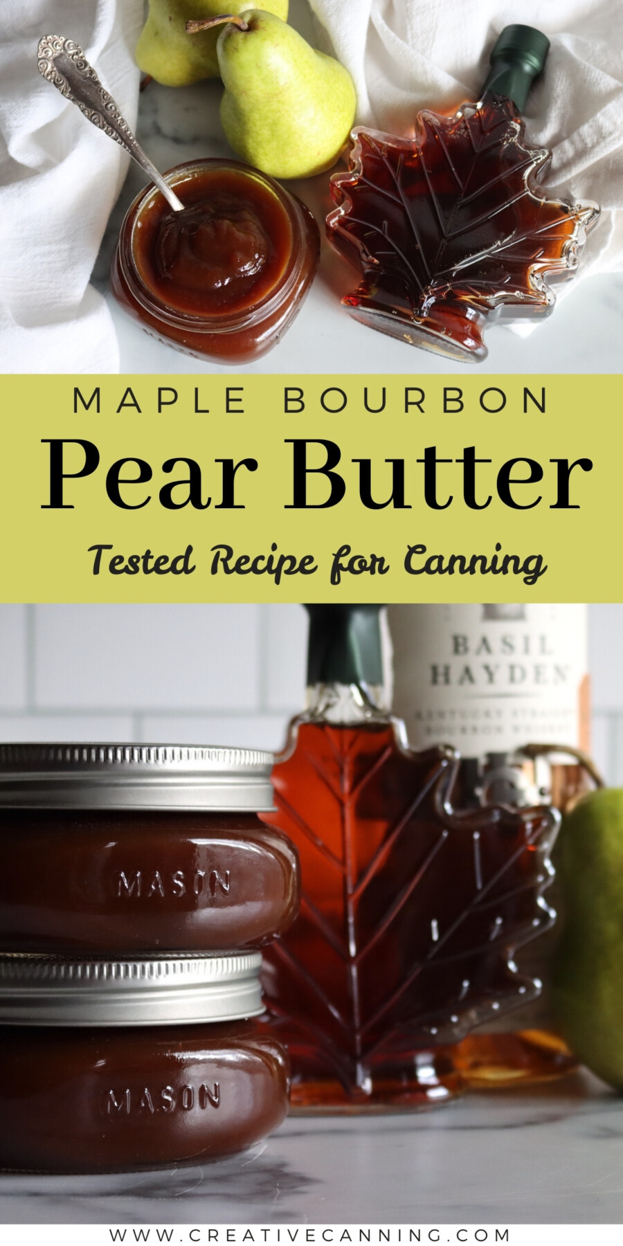 Maple Bourbon Pear Butter Canning Recipe