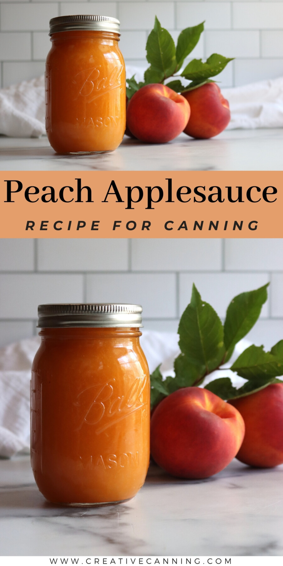 Peach Applesauce Recipe for canning