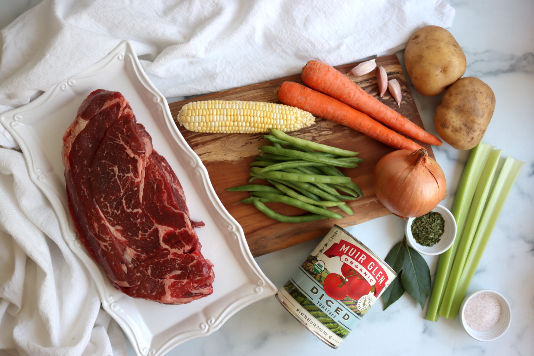 Ingredients for Beef Stew with Vegetables