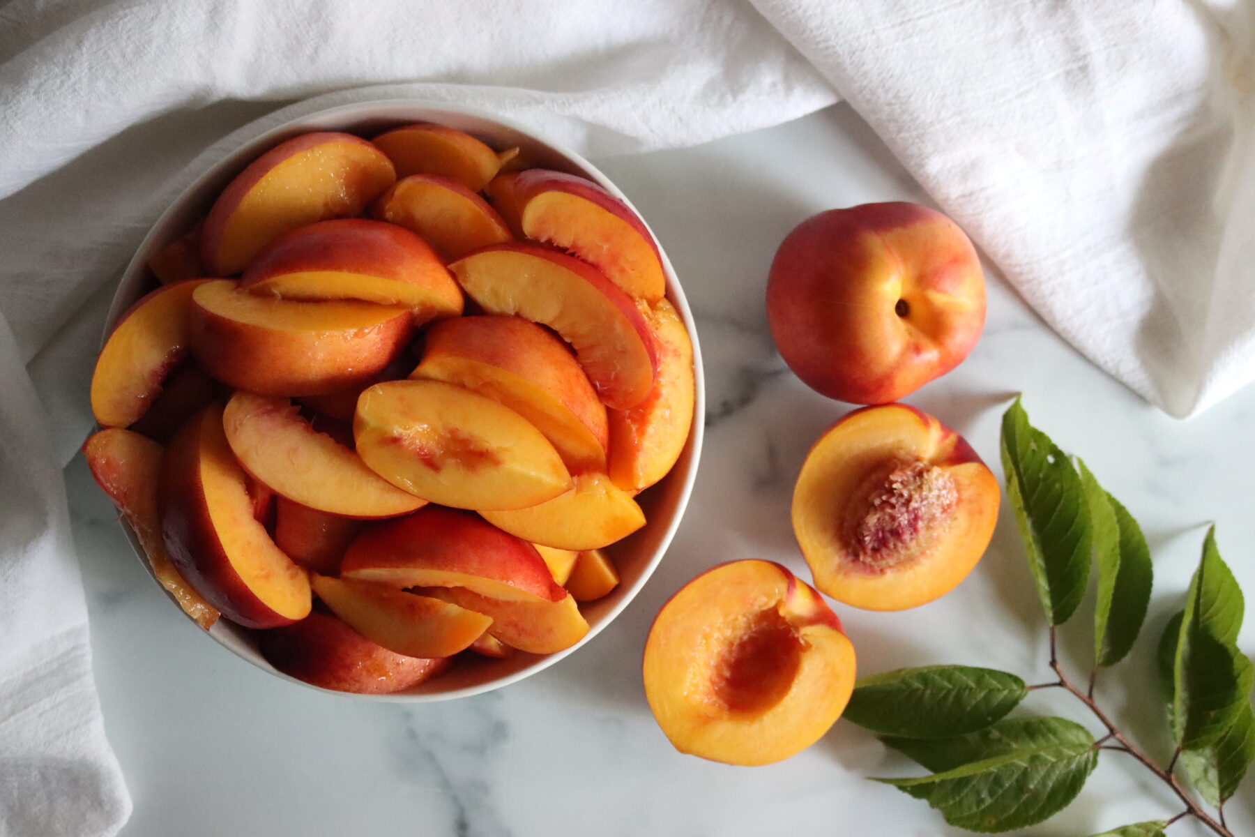 Sliced Nectarines