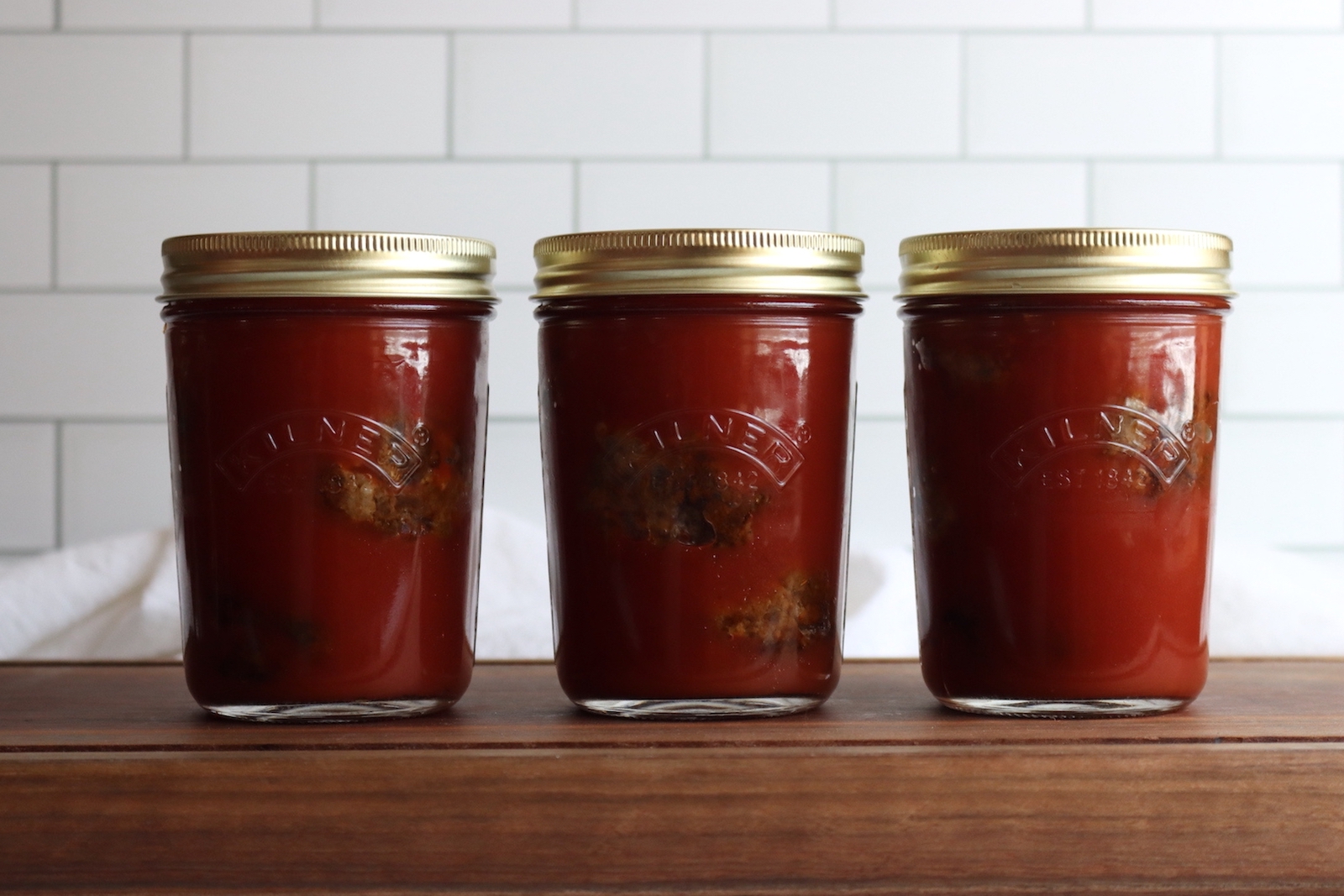 Meatballs Packed for Pressure Canning