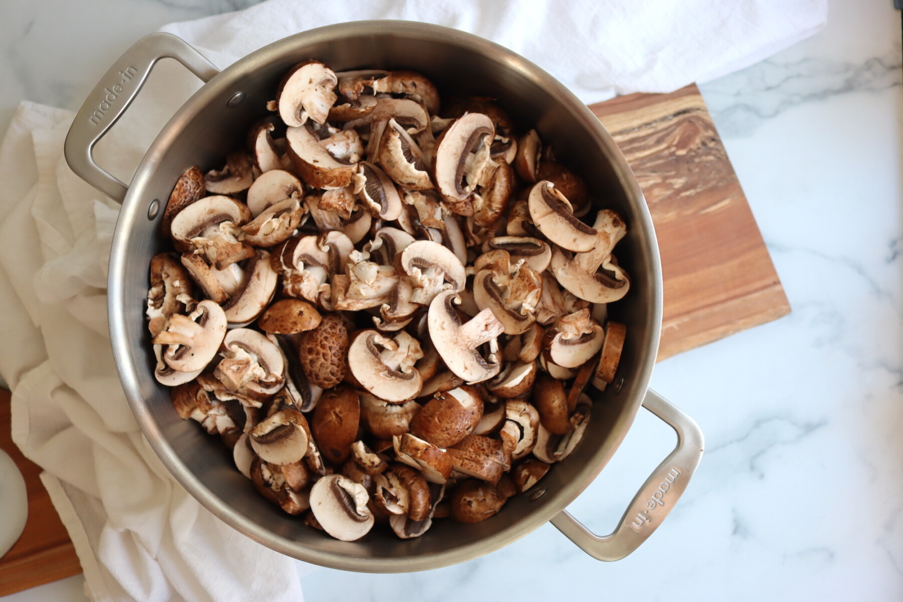 Mushrooms Prepped for Canning