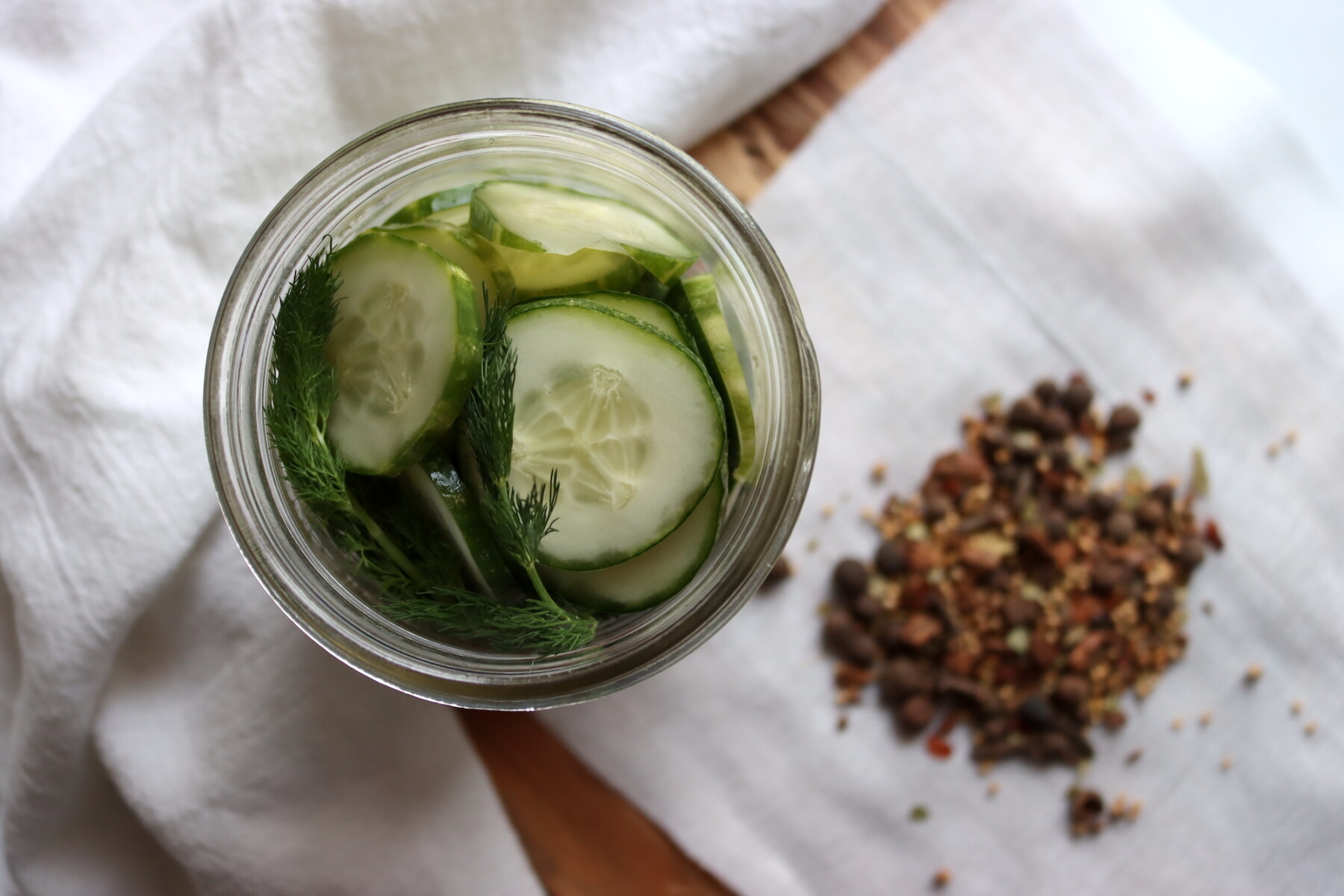 Preparing Low Salt Dill Pickles