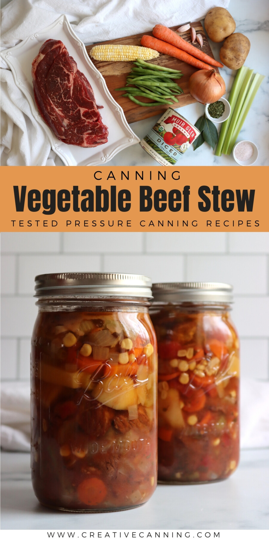 Pressure Canning Recipe for Vegetable Beef Stew