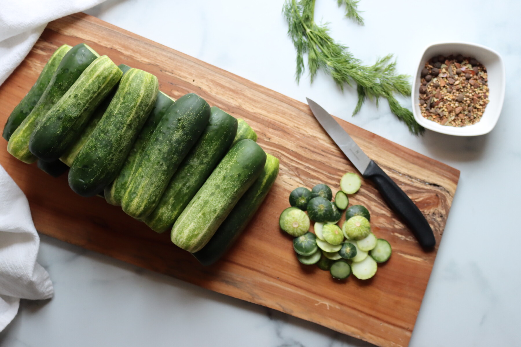 Slicing Cucumbers for Low Salt Pickles