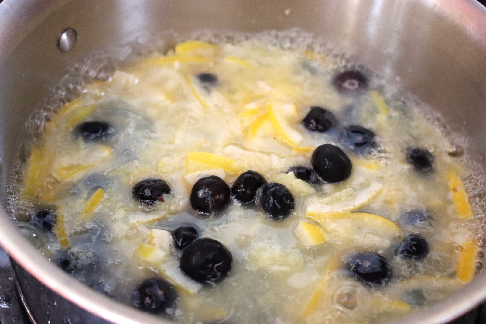 Making Blueberry Marmalade