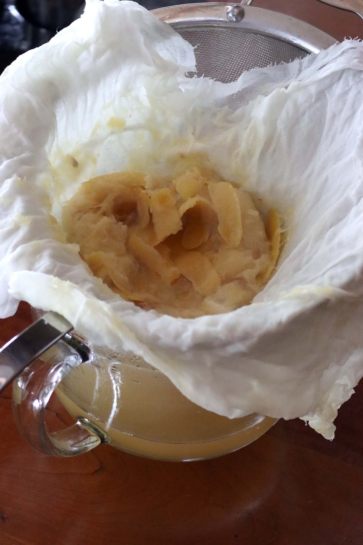Straining Lemon Jelly