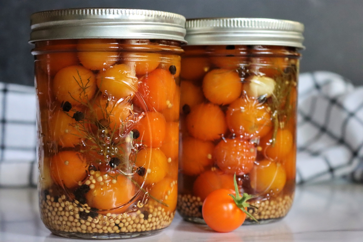 Dill Pickled Cherry Tomatoes