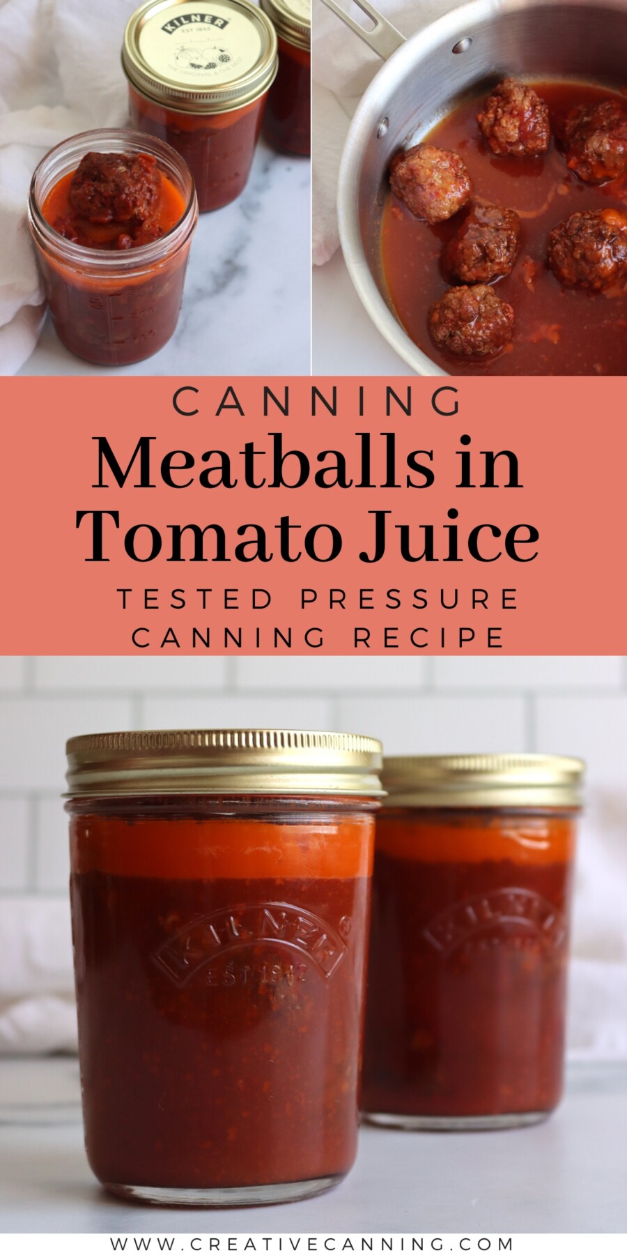 Pressure Canning Meatballs in Tomato Juice