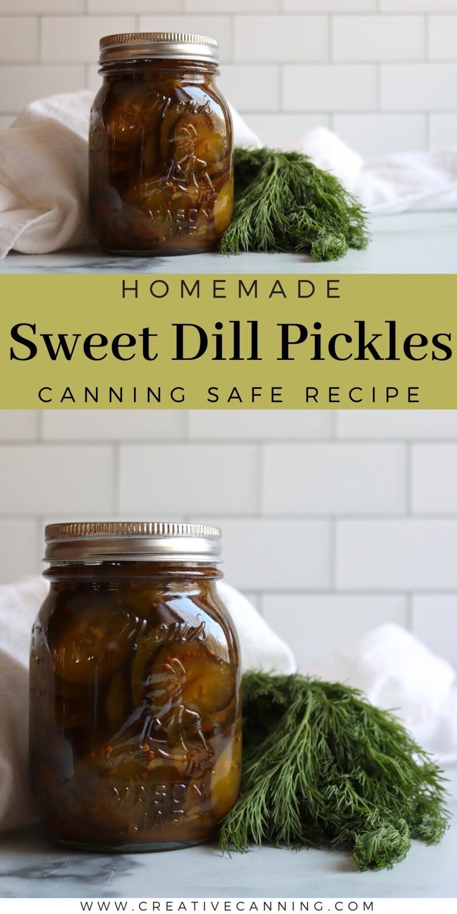 Sweet Dill Pickles Canning Recipe