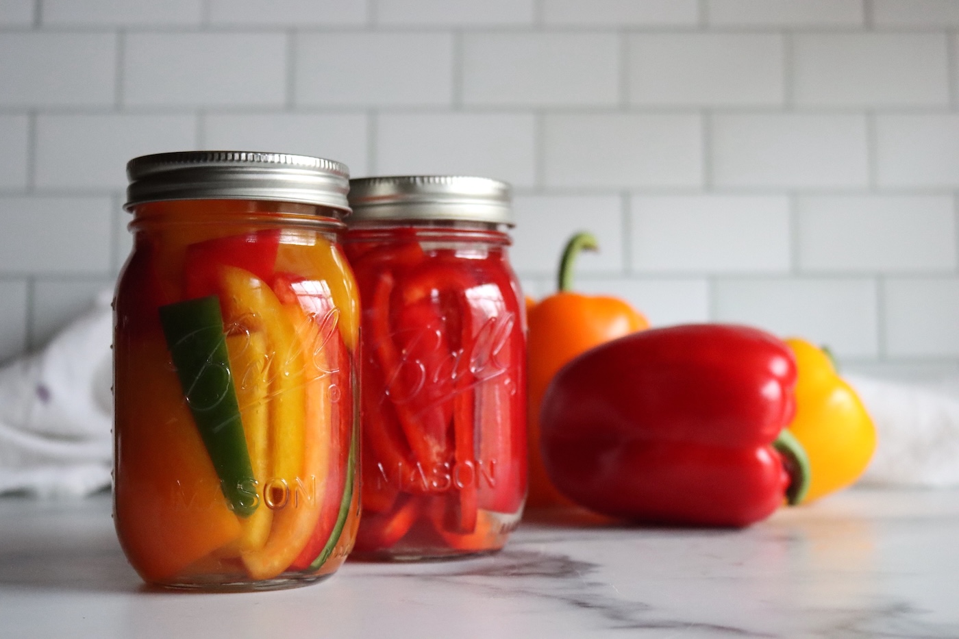 Packing Pickled Bell Peppers