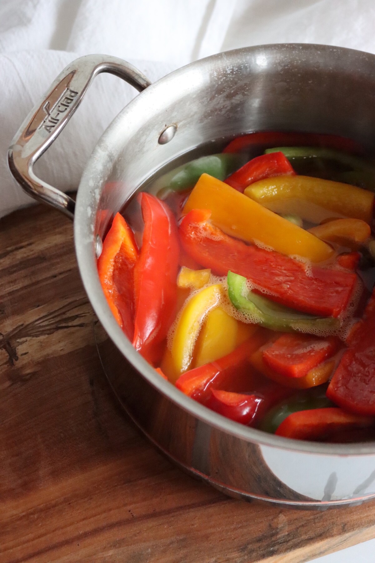 Making Pickled Bell Peppers