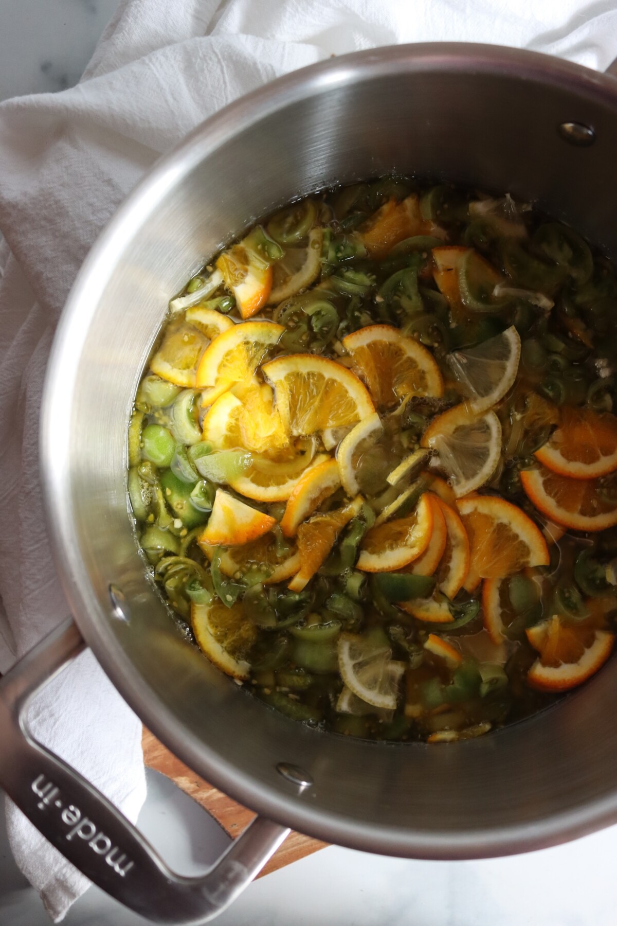 Cooking Green Tomato Marmalade