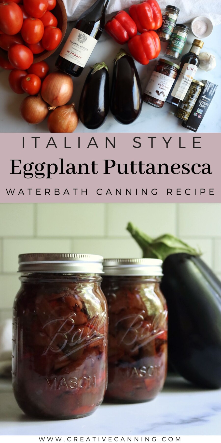 Eggplant Puttanesca Canning Recipe