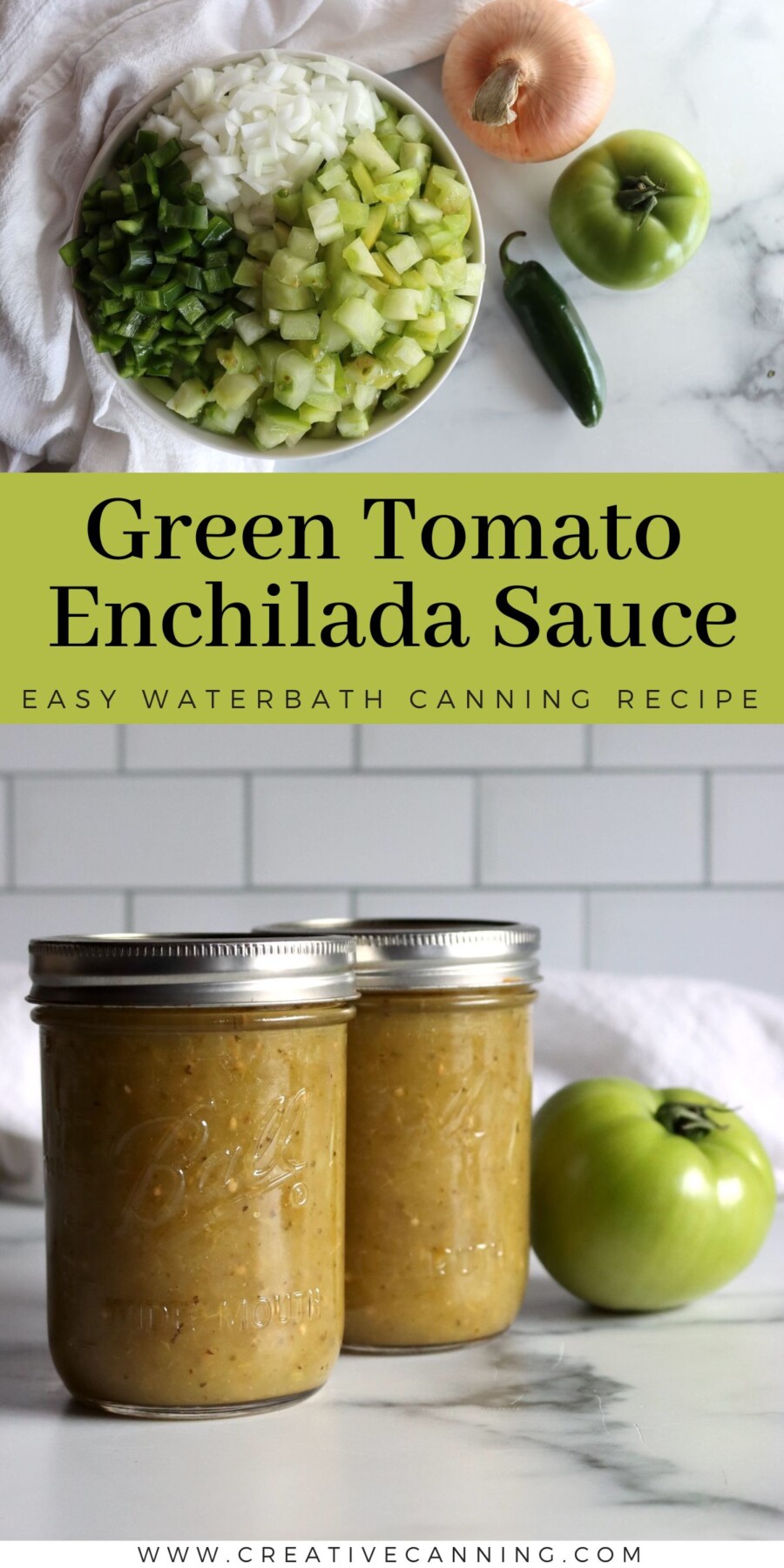 Green Tomato Enchilada Sauce Canning Recipe