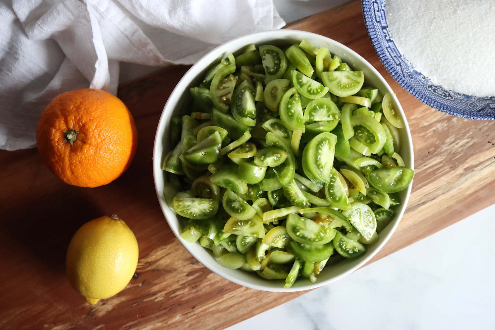 Green Tomato Marmalade Prepped
