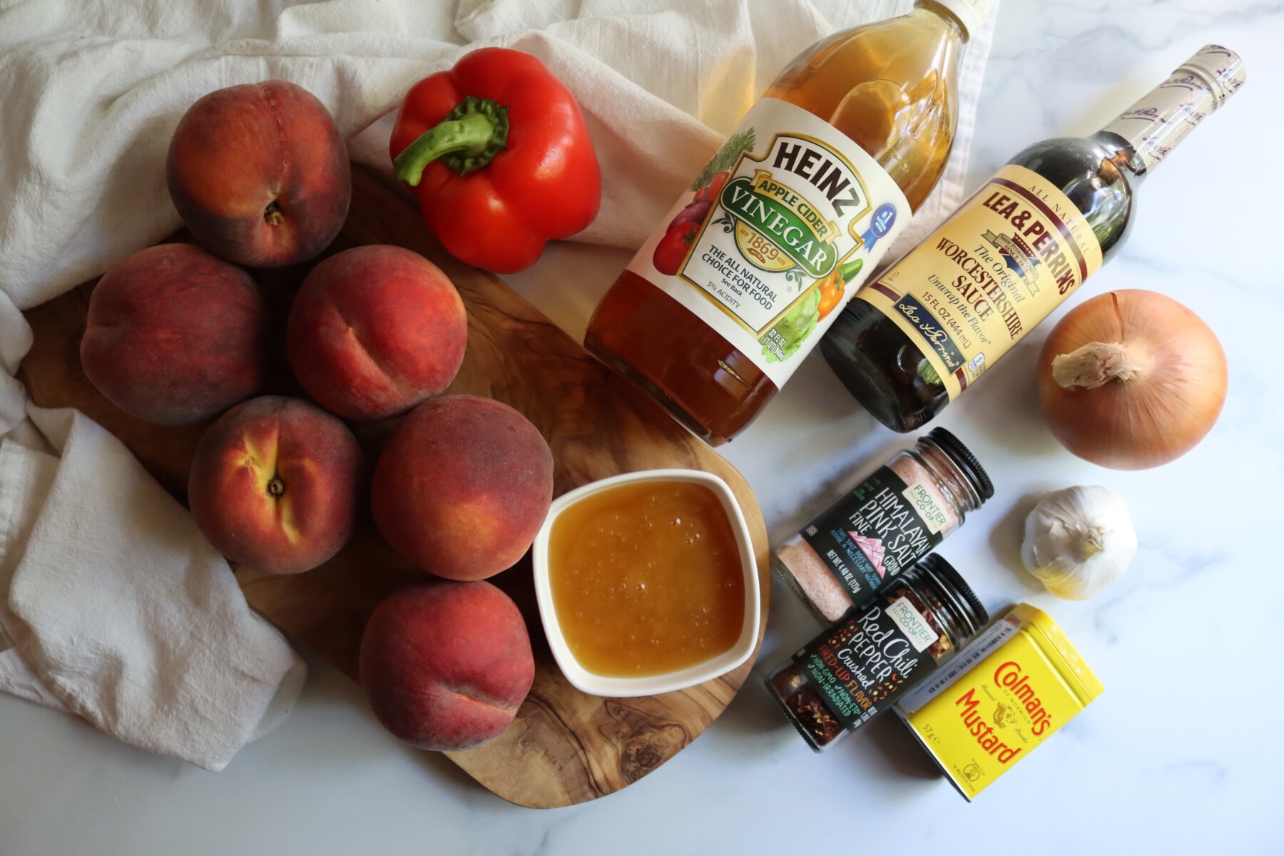 Ingredients for Peach BBQ Sauce
