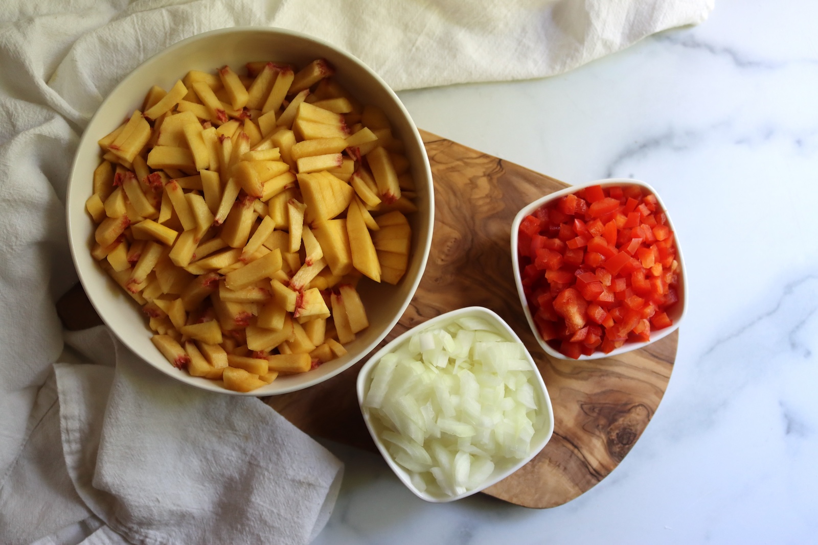 Preparing Peaches for BBQ Sauce