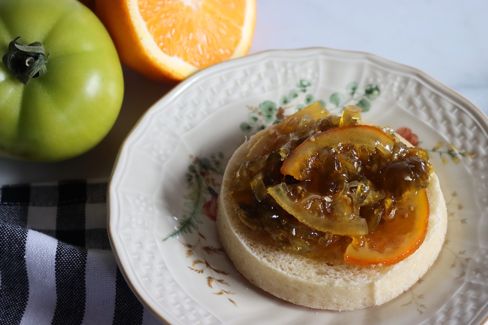 Serving Green Tomato Marmalade