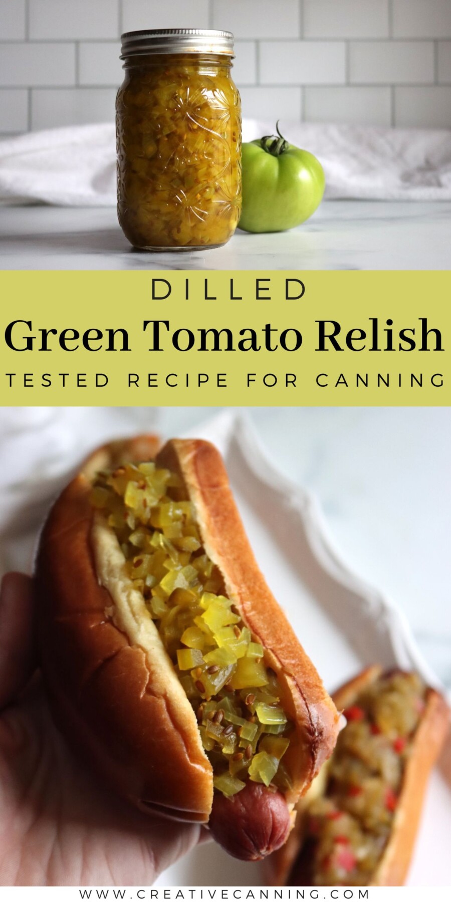 Dilled Green Tomato Relish Canning Recipe